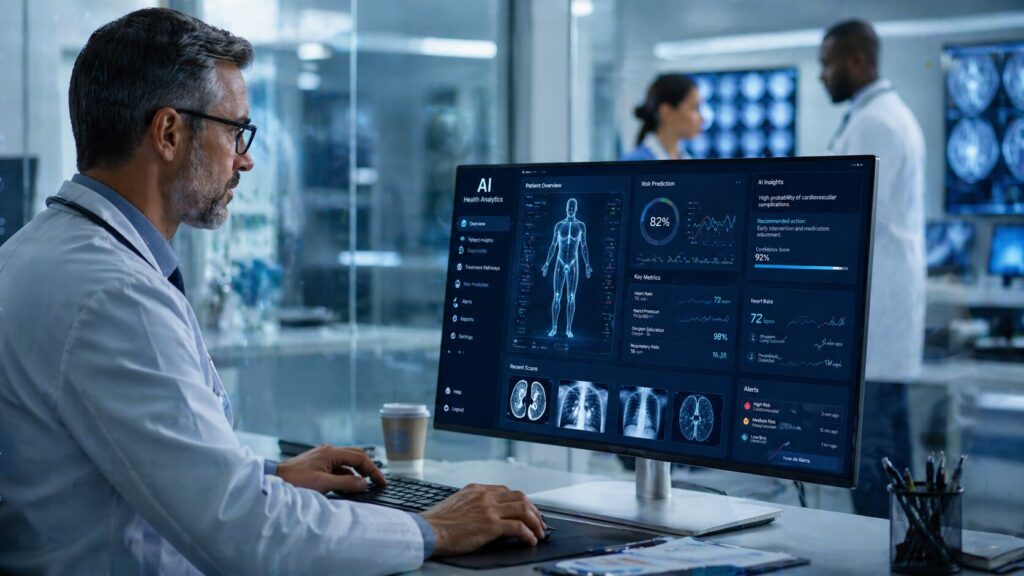 doctor and AI working together in healthcare