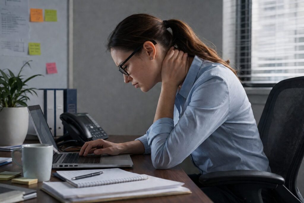 tension headache due to posture and stress