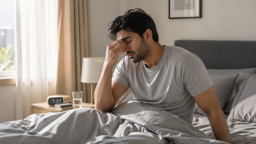 waking up tired after eight hours of sleep