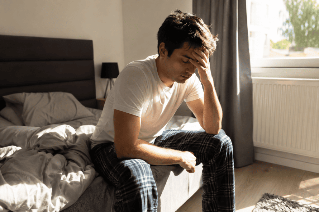 Why Am I Always Tired? 15 Common Causes, Symptoms, and Science-Backed Ways to Feel More Energetic Person sitting on the edge of a bed feeling tired after waking up